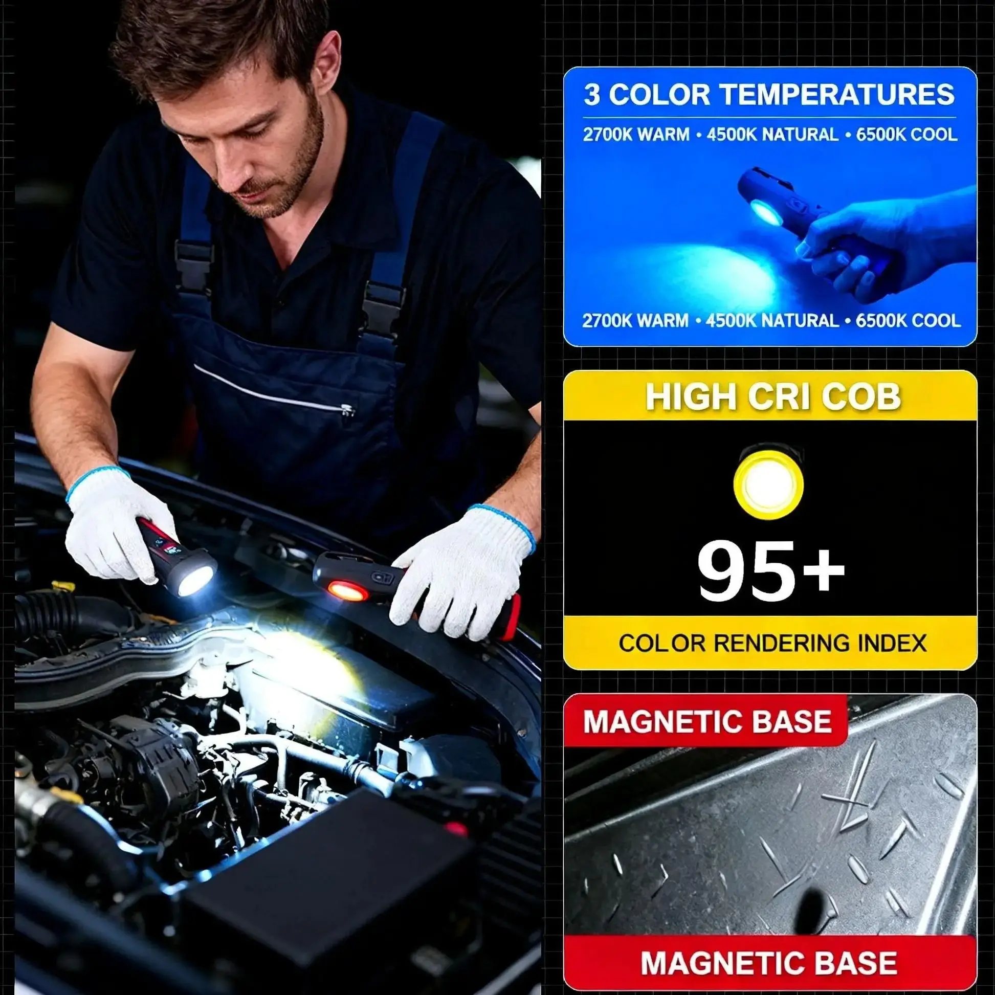FUNAYA Portable Flashlight Car - Tools Workshops recension och pris