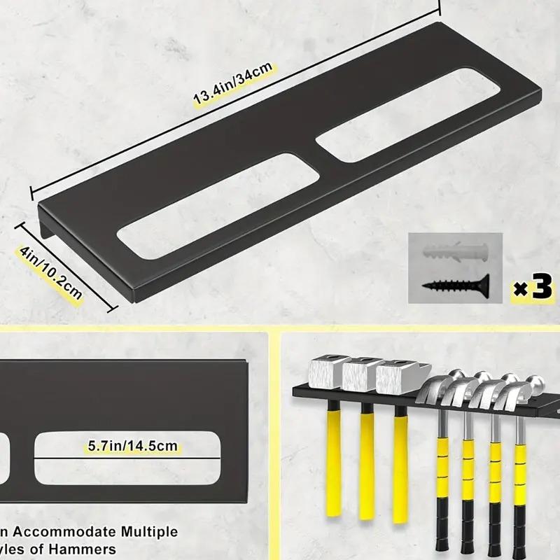 Wall Mounted Metal Tool Hanger - Workshop Tools Hammer recension och pris