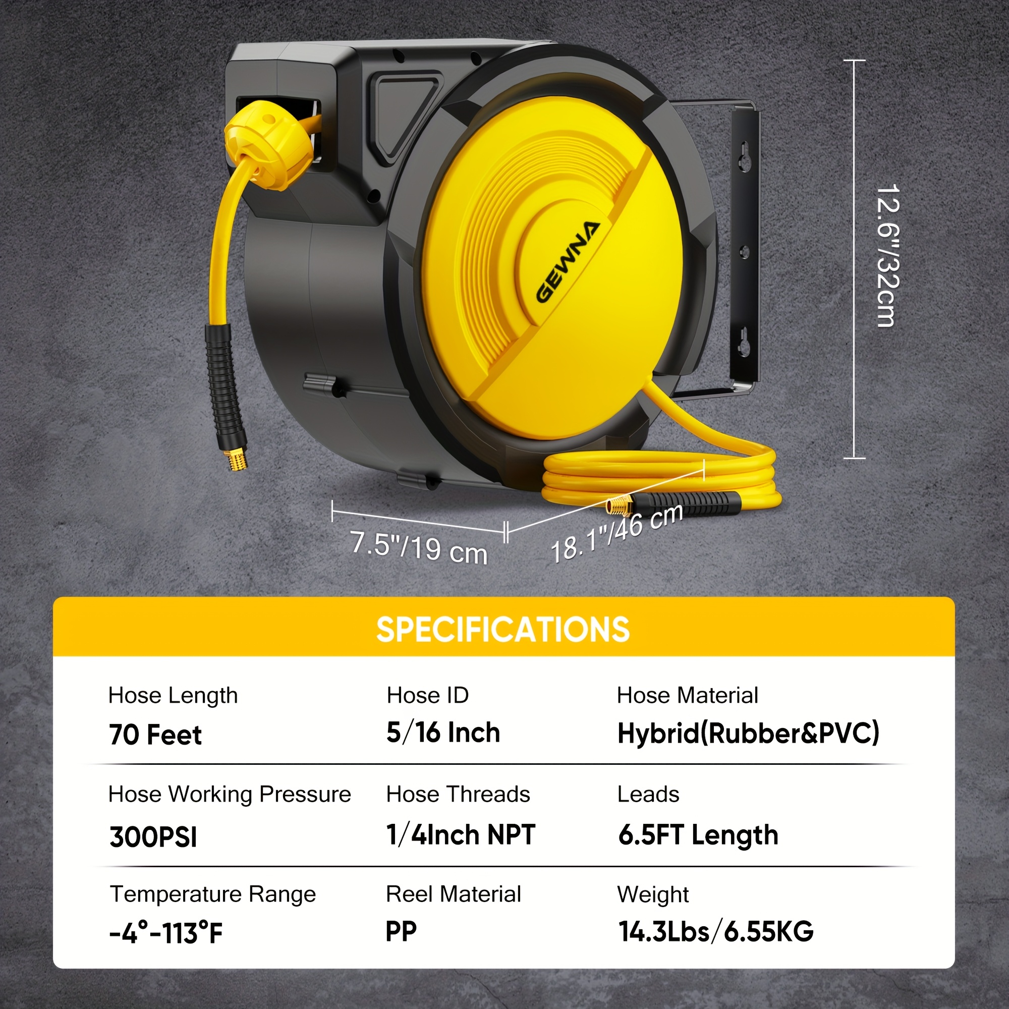70ft Heavy-Duty Retractable Ai - Common Tools In Workshop recension och pris