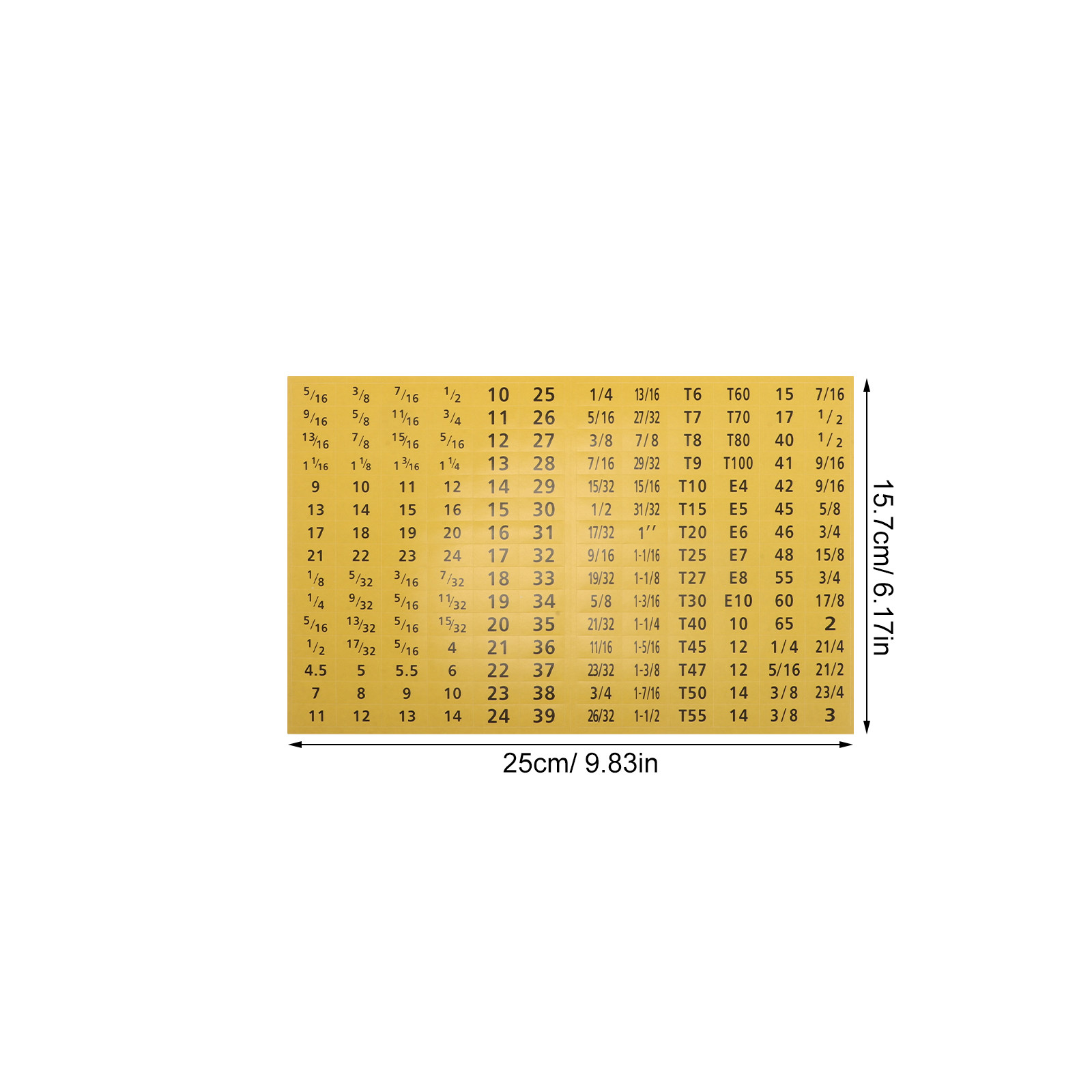 20Sheets Socket Wrench Size La - Tools Workshops recension och pris